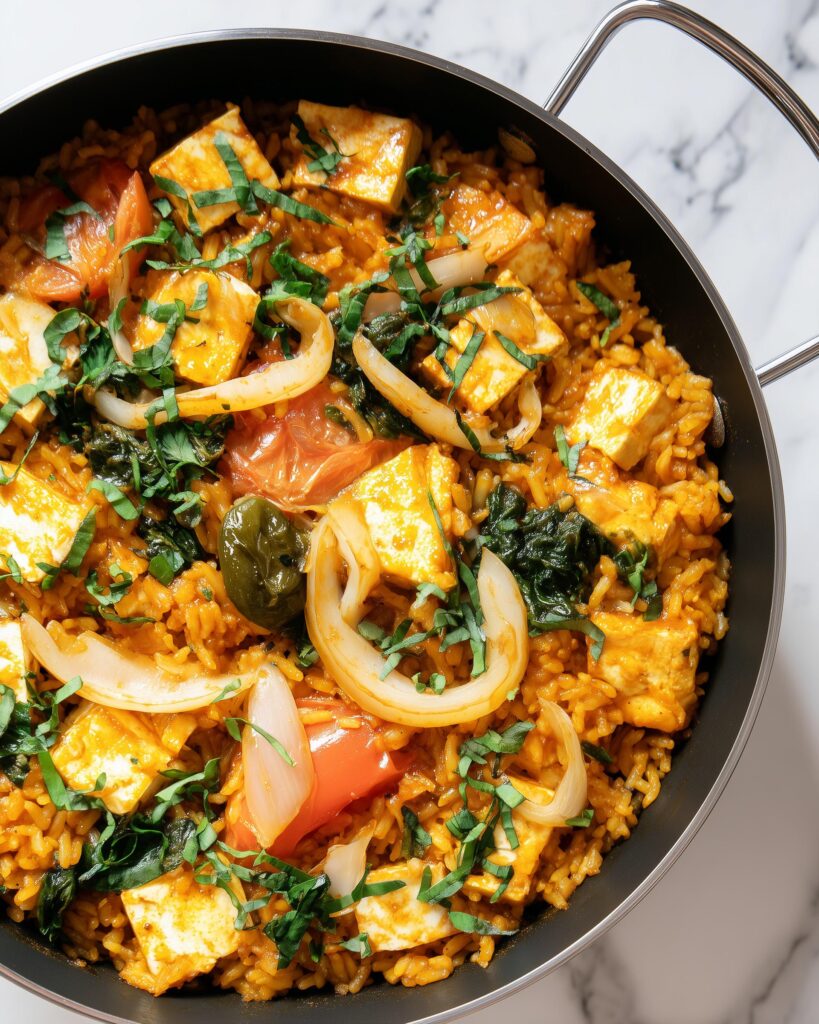 Paella Vegana con Tofu : r/veganrecipes