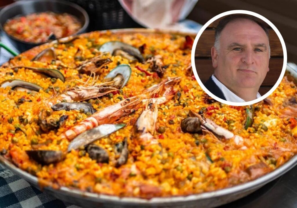 El chef José Andrés explica cómo cocinar la auténtica paella ...